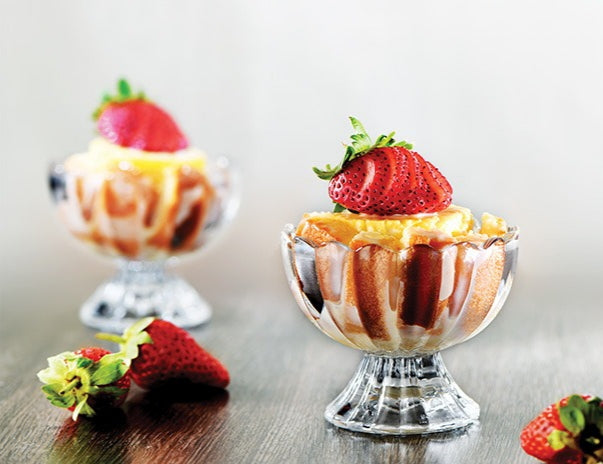 Glass Ice Cream Bowl Set, Small Clear Mini Footed Dessert Cups for Fruit  Pudding Trifle Parfait Sundae Nuts Cocktail Drinks Party